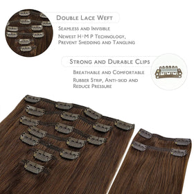 Wennalife Clip in Hair Extensions close-up of silicon-backed clips