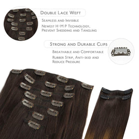 Wennalife Clip in Hair Extensions close-up of silicon-backed clips