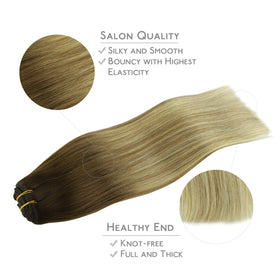 Wennalife Clip In Hair Extensions displayed in natural light