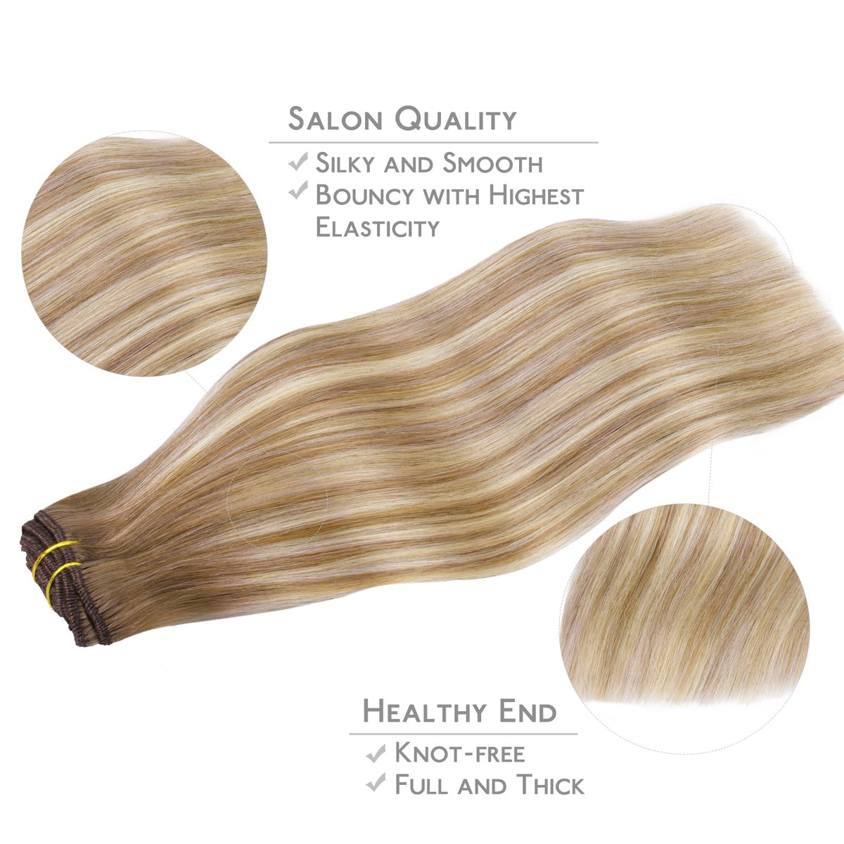 Wennalife Clip In Hair Extensions displayed in natural light