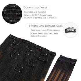 Wennalife Clip In Hair Extensions displayed in packaging