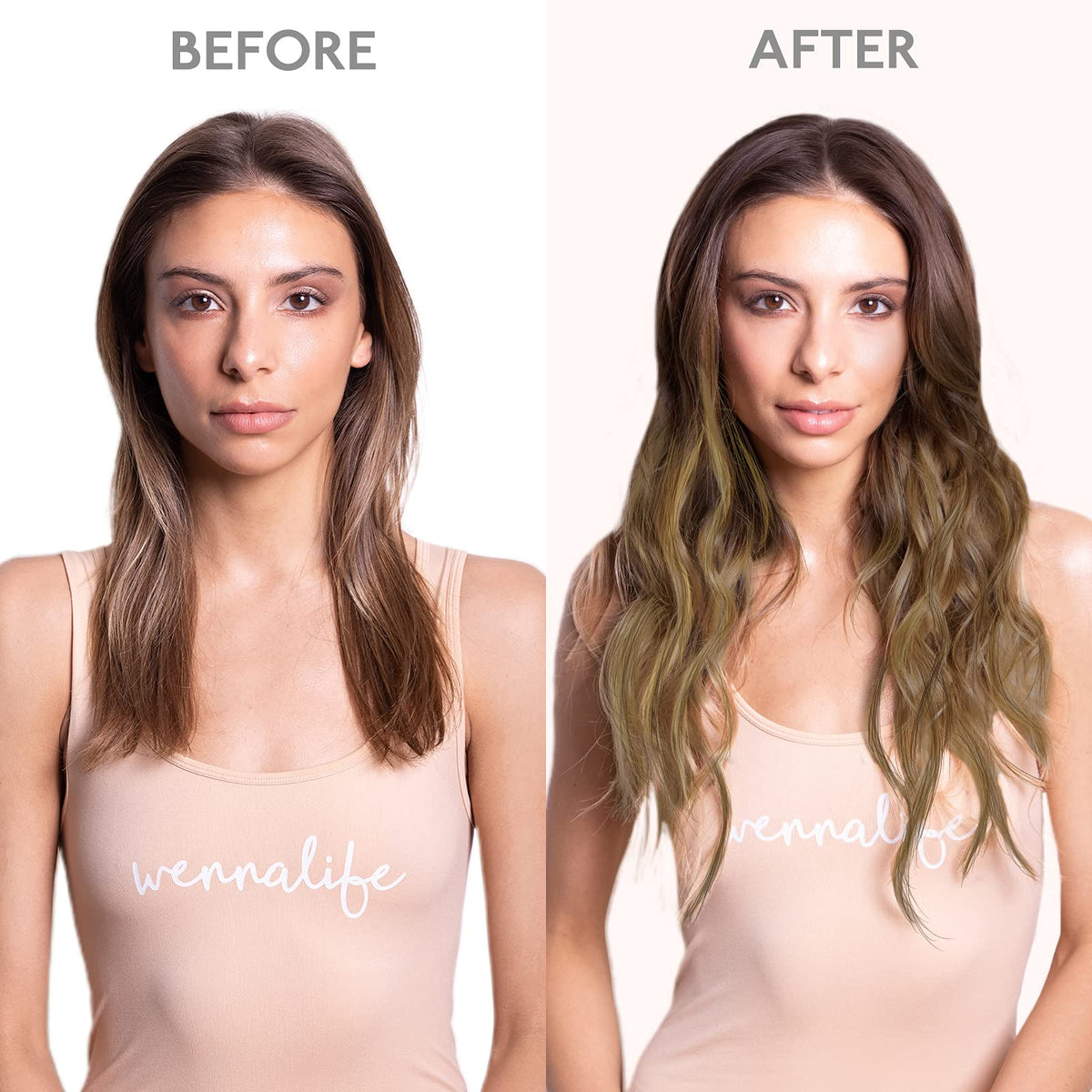 Wennalife Clip In Hair Extensions displayed on a flat surface