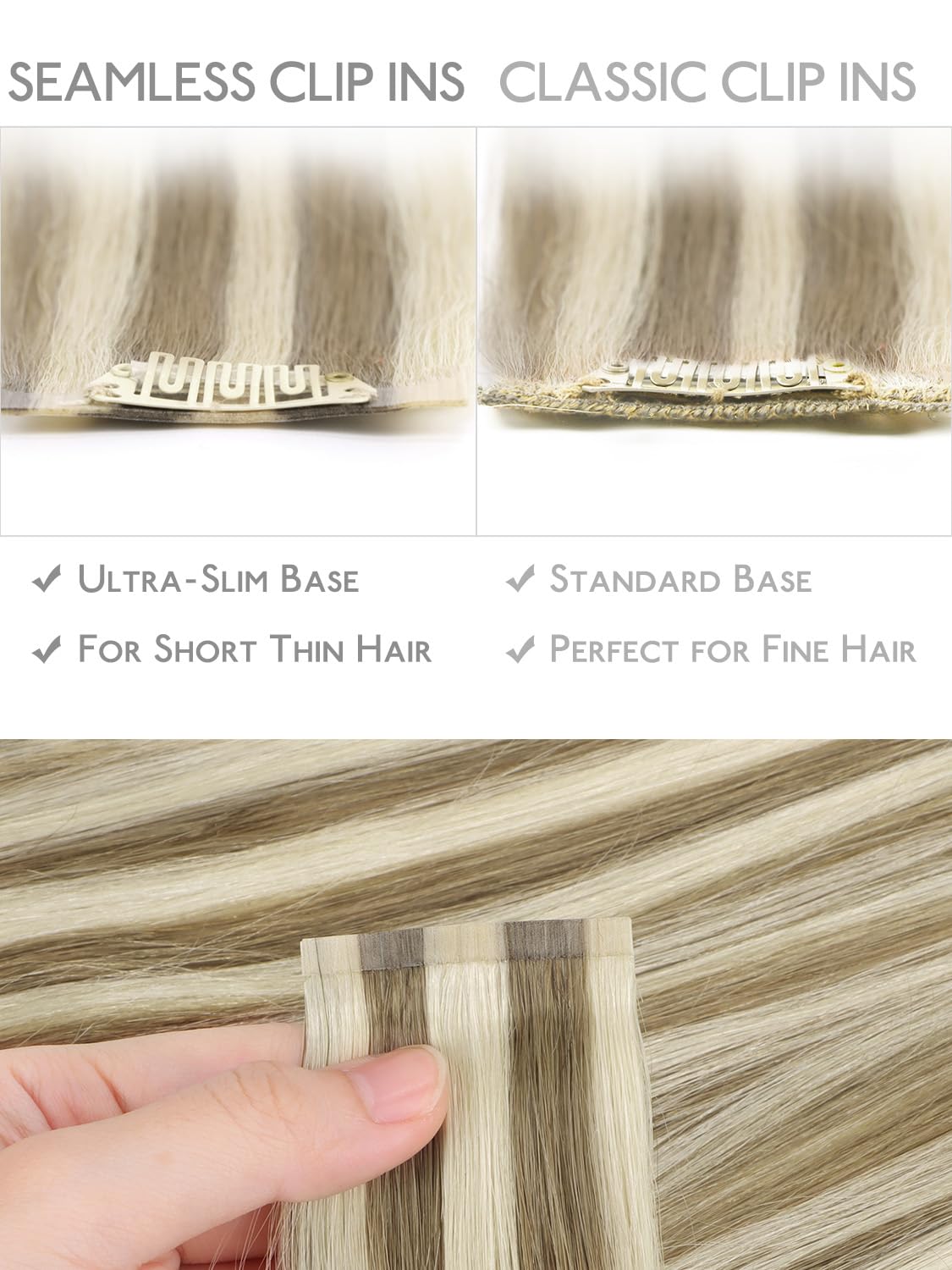 Wennalife Clip in Hair Extensions displayed on a mannequin