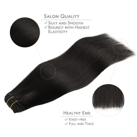 Wennalife Clip In Hair Extensions displayed on a mannequin