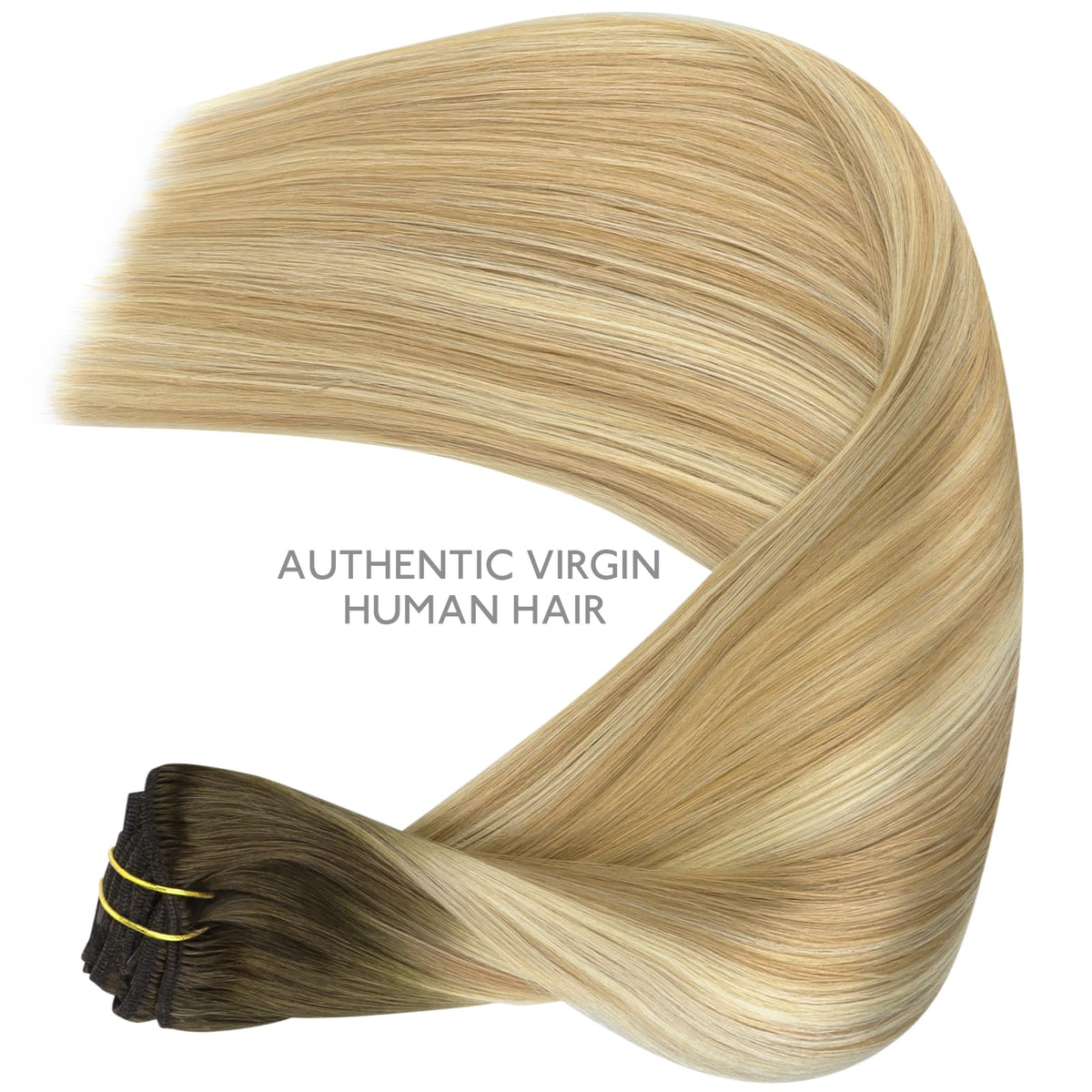 Wennalife Clip In Hair Extensions displayed on a mannequin