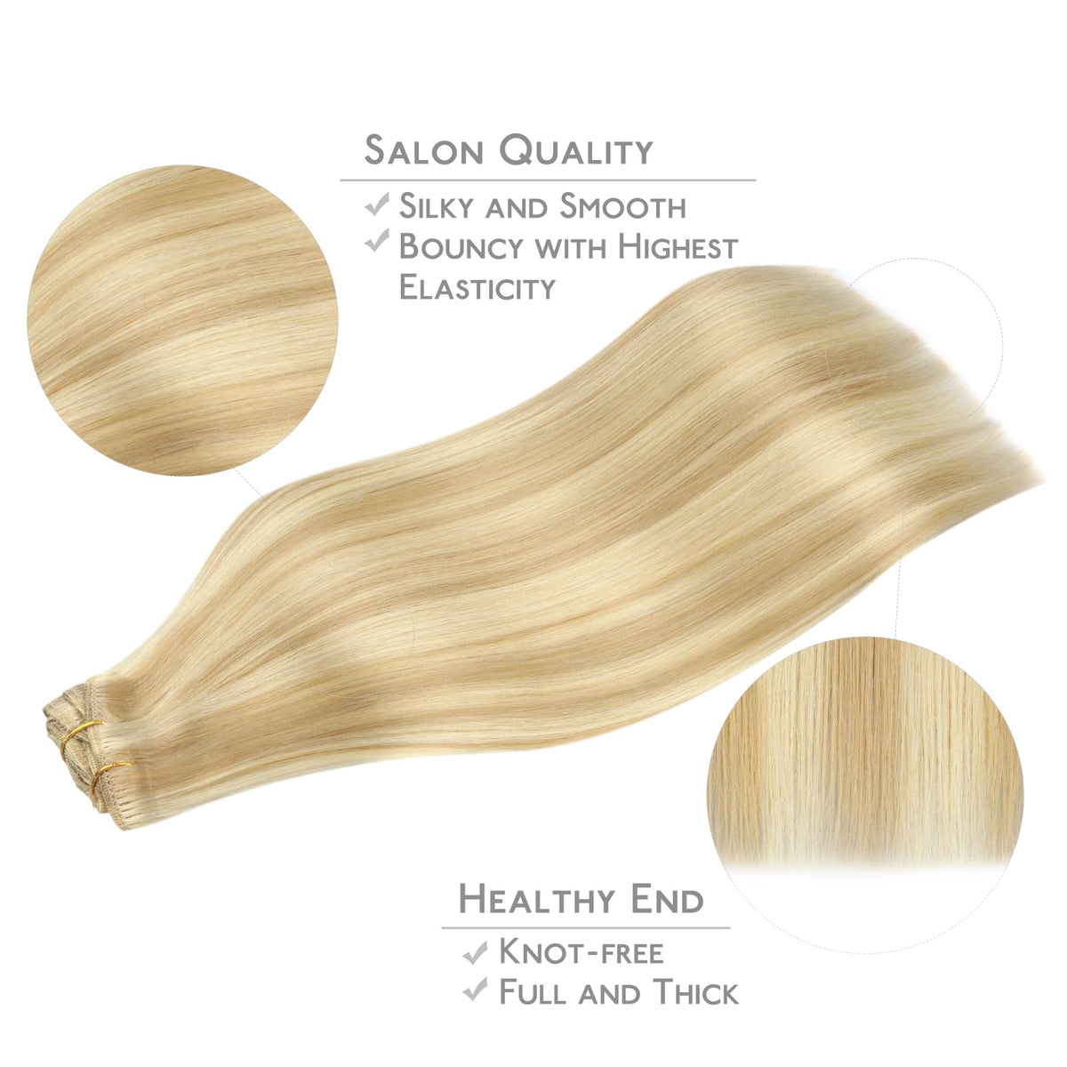 Wennalife Clip In Hair Extensions displayed on a model