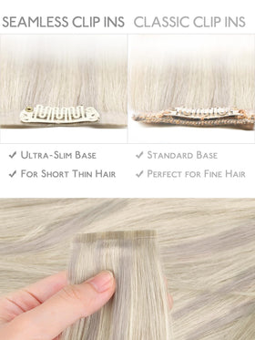 Wennalife Clip In Hair Extensions displayed with natural hair