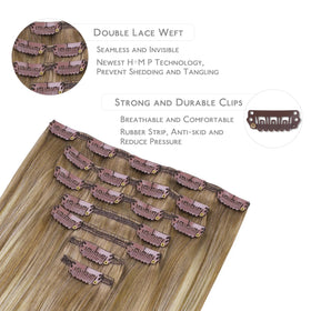 Wennalife Clip In Hair Extensions displayed with packaging
