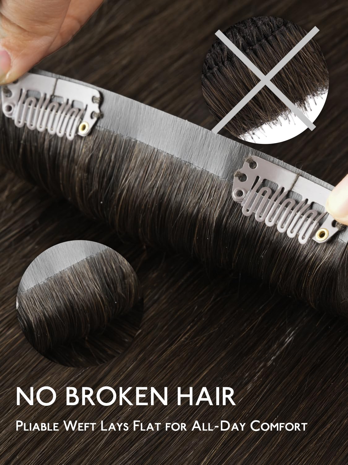Wennalife Clip In Hair Extensions in natural light