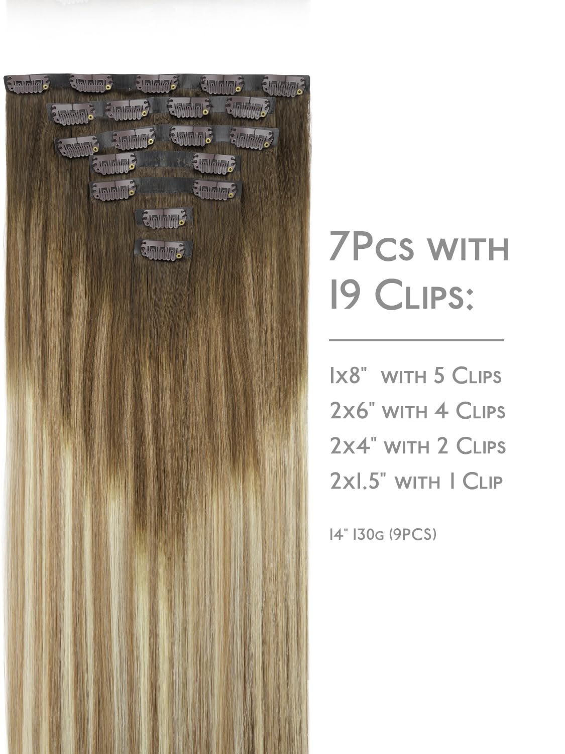 Wennalife Clip in Hair Extensions packaging