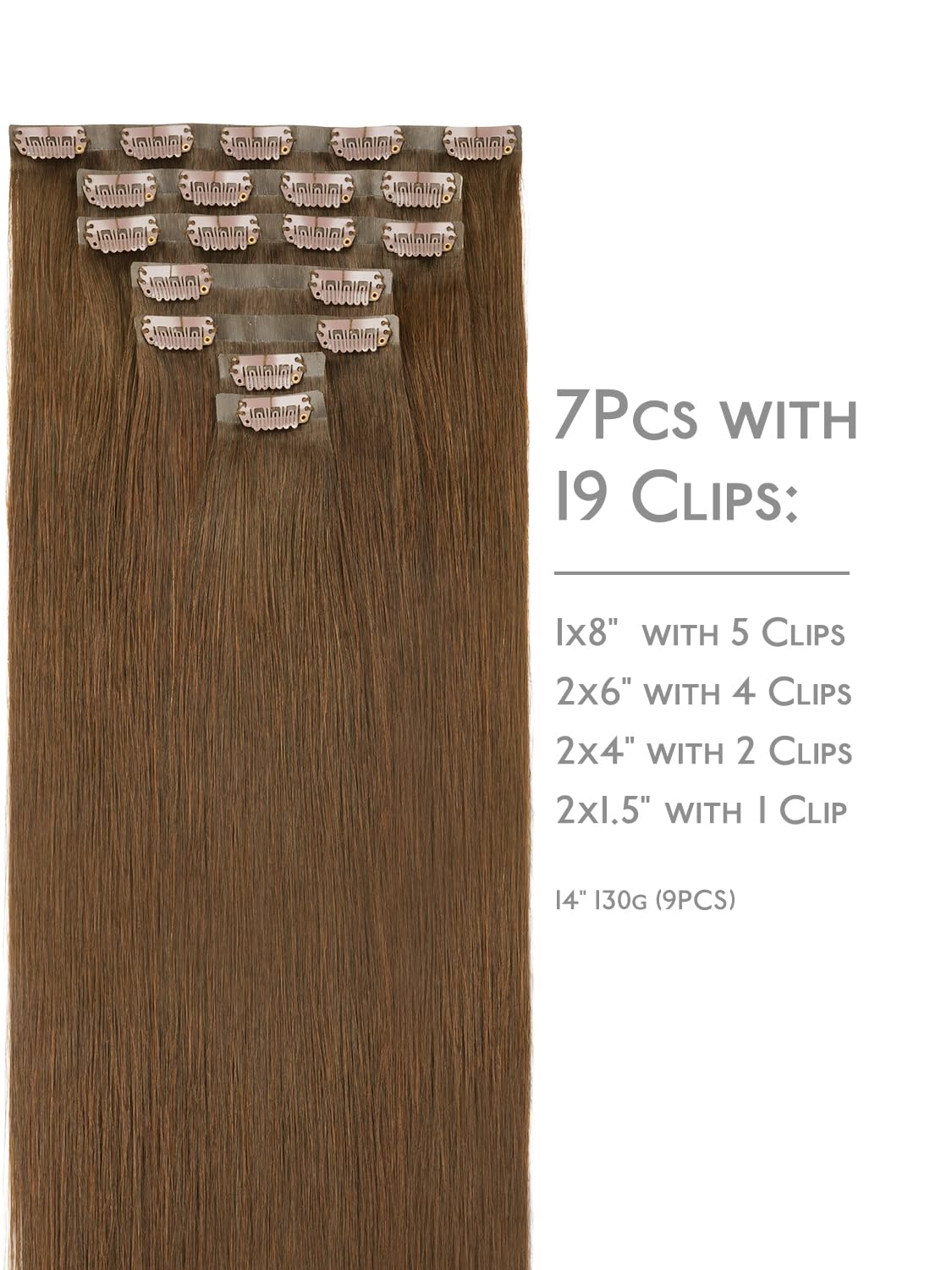 Wennalife Clip In Hair Extensions packaging and contents