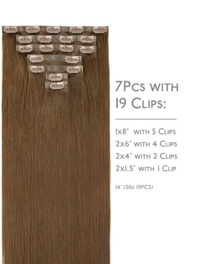 Wennalife Clip In Hair Extensions packaging and contents