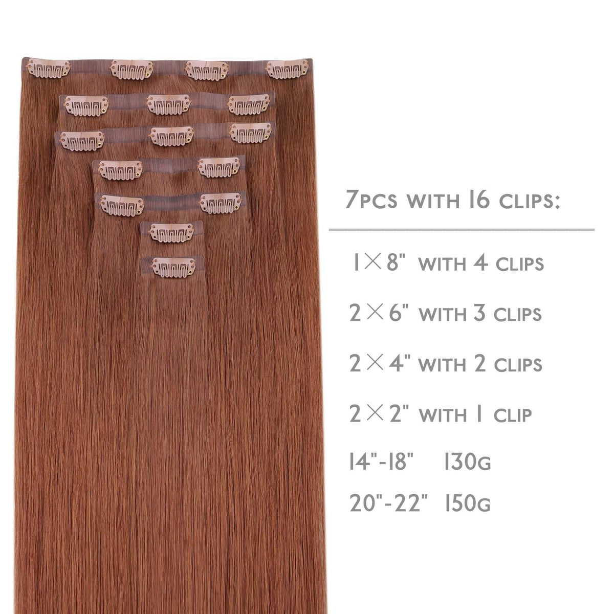 Wennalife Clip In Hair Extensions packaging and contents