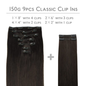 Wennalife Clip In Hair Extensions packaging and contents