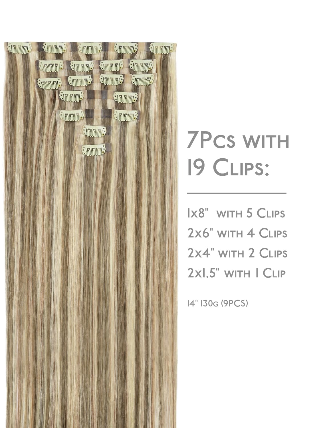 Wennalife Clip in Hair Extensions packaging side view
