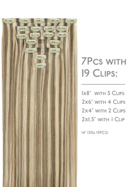 Wennalife Clip in Hair Extensions packaging side view