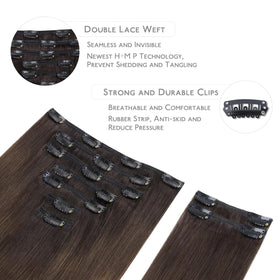 Wennalife Clip In Hair Extensions packaging with 7 pieces