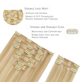 Wennalife Clip In Hair Extensions packaging with 9 pieces