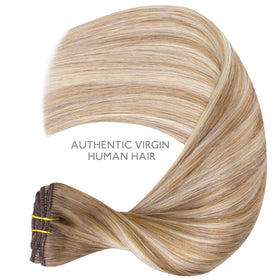 Wennalife Clip In Hair Extensions showing balayage colour gradient