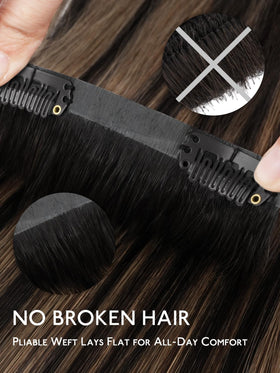 Wennalife Clip In Hair Extensions showing balayage effect