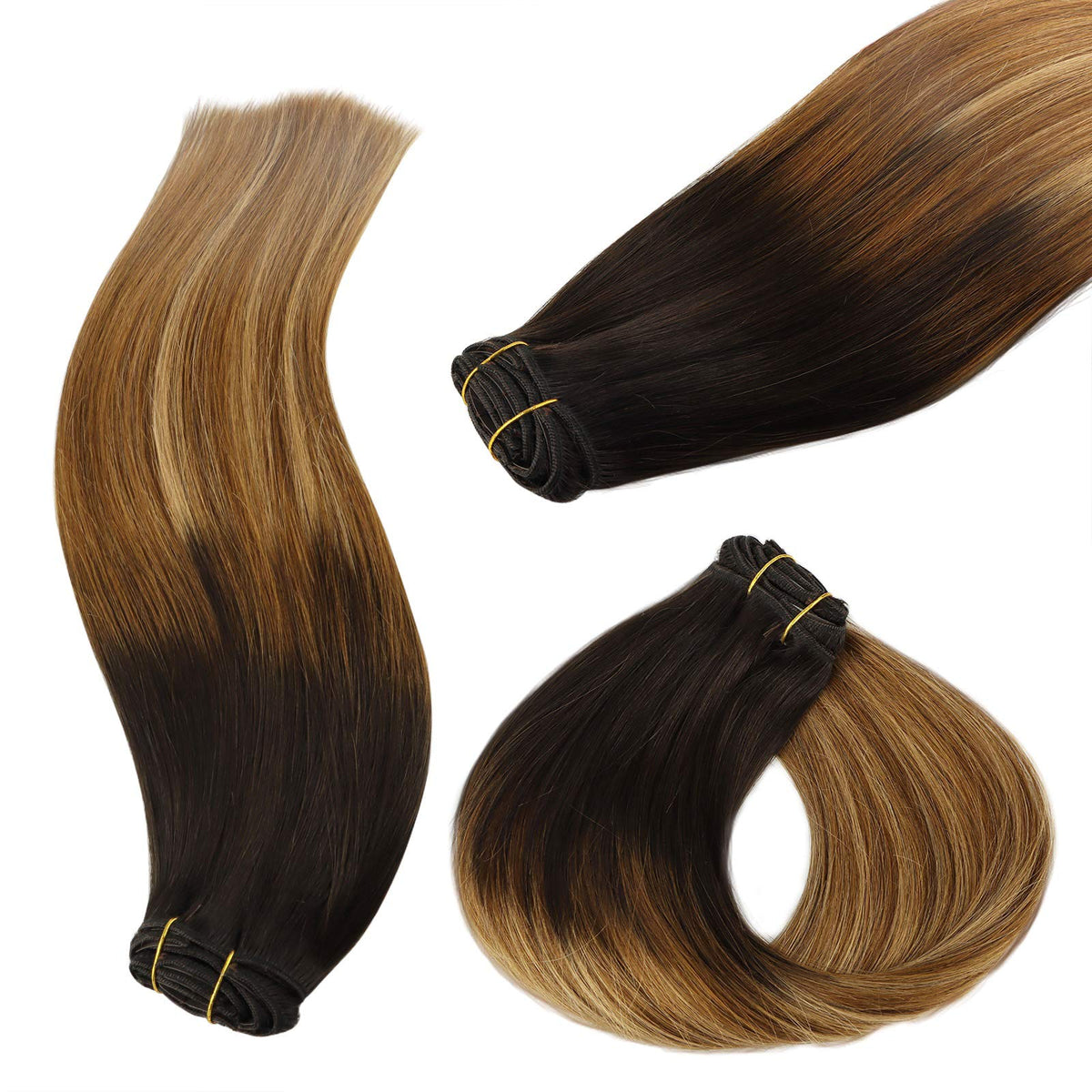 Wennalife Clip In Hair Extensions showing balayage highlights