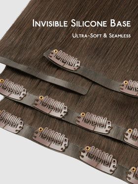 Wennalife Clip in Hair Extensions showing PU skin weft