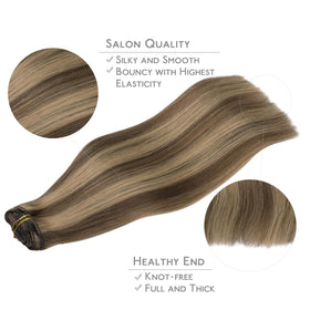 Wennalife Clip In Hair Extensions styled in hair