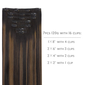 Wennalife Clip In Human Hair Extensions 16 Inch packaging