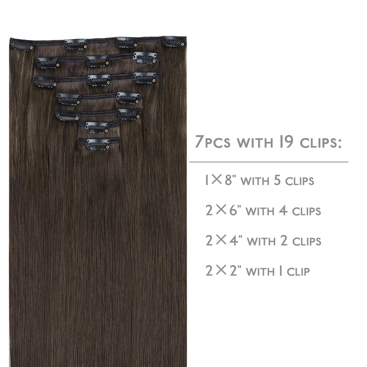 Wennalife Clip In Human Hair Extensions 18 Inch packaging