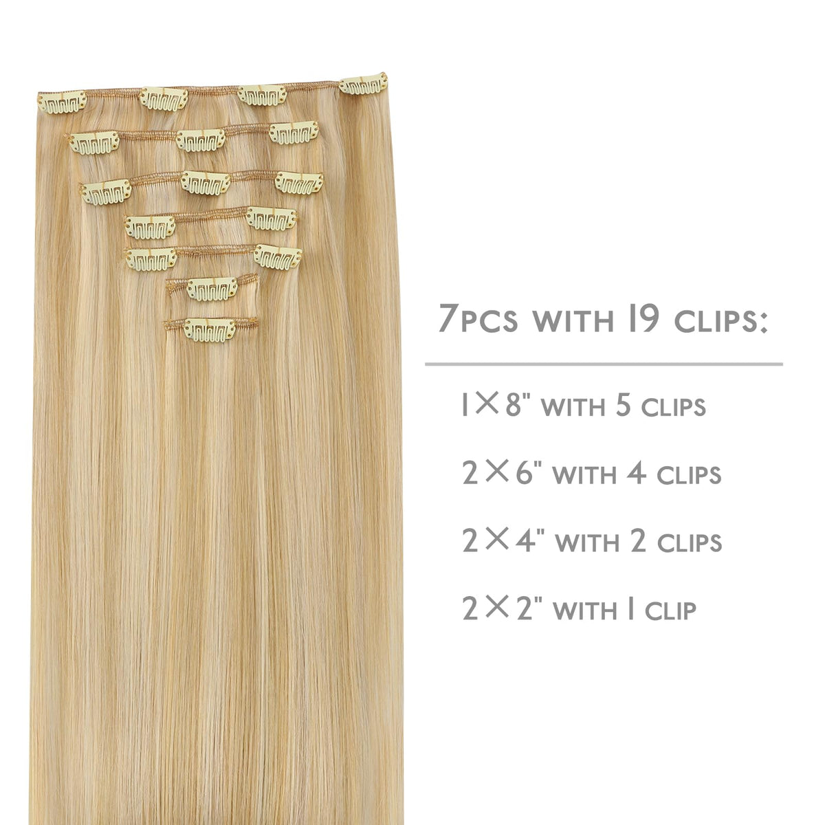 Wennalife Clip In Human Hair Extensions packaging side view