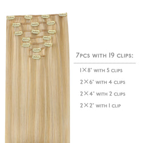 Wennalife Clip In Human Hair Extensions packaging side view