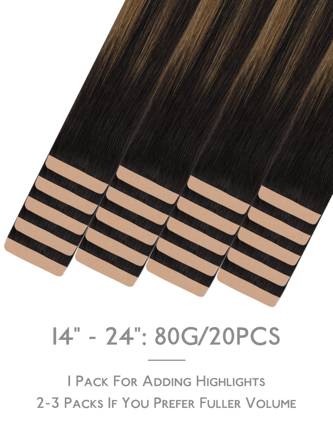 Wennalife Fuller Tape in Hair Extensions displayed on a model