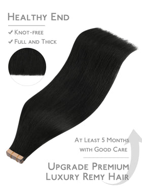 Wennalife Fuller Tape in Hair Extensions Jet Black curled