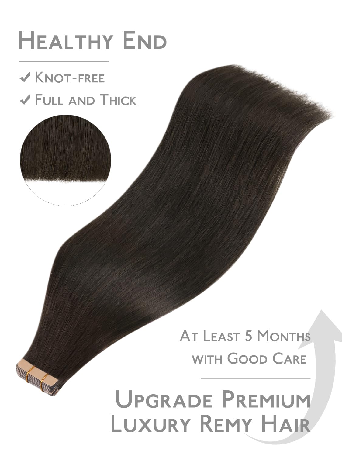 Wennalife Fuller Tape in Hair Extensions texture comparison