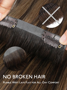 Wennalife hair extensions laid flat to show texture