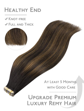 Wennalife hair extensions showing balayage colour
