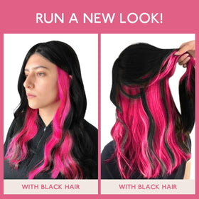 Wennalife Hot Pink Tape in Hair Extensions back view