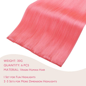Wennalife Light Pink Clip-in Hair Extensions packaging