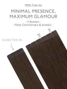 Wennalife Mini Tape in Hair Extensions 16 Inch back view