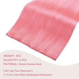 Wennalife Peach Pink Clip-In Hair Extensions packaging