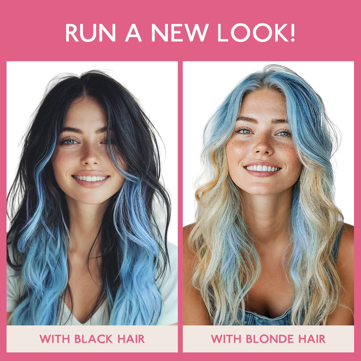 Wennalife SkyBlue Tape in Hair Extensions 14 inch with replacement tape