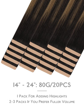 Wennalife tape in extensions showing texture and shine