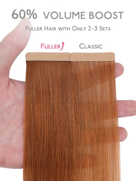 Wennalife Tape in Hair Extensions 14 inch Dirty Ginger packaging