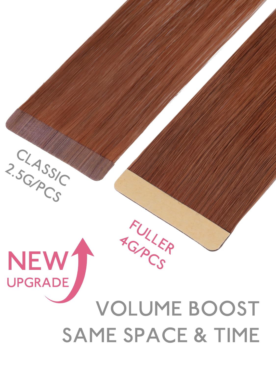 Wennalife Tape in Hair Extensions 16 Inch close-up of hair texture