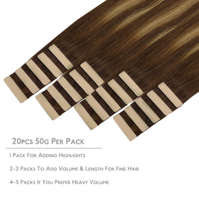 Wennalife Tape in Hair Extensions 20 pieces packaging