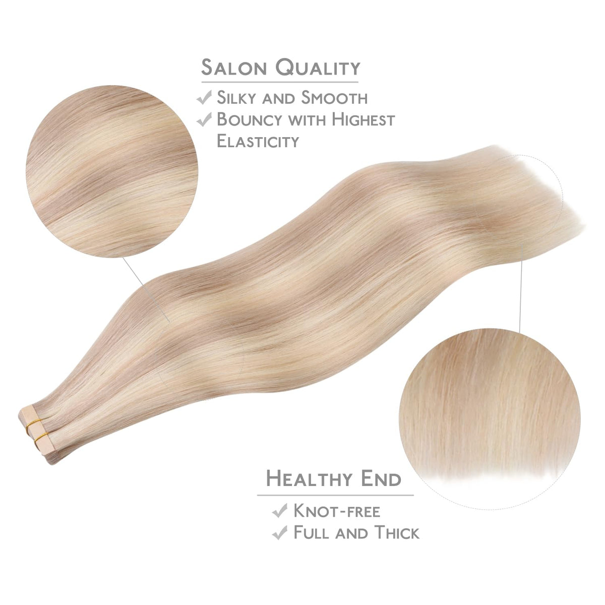 Wennalife Tape in Hair Extensions 20pcs packaging