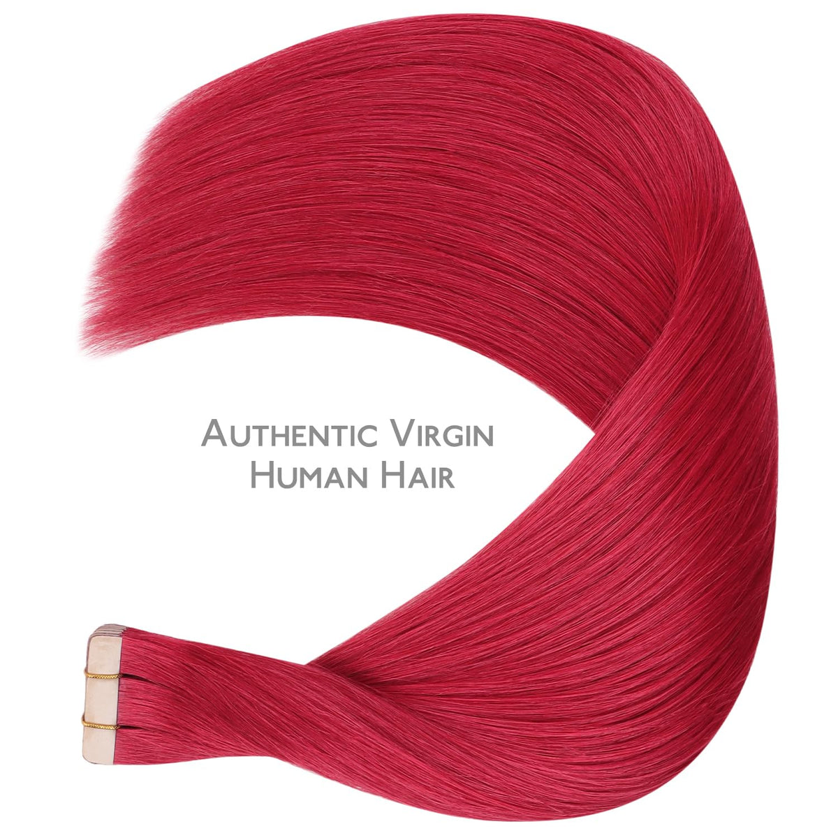 Wennalife Tape in Hair Extensions 24 inch Red straight texture