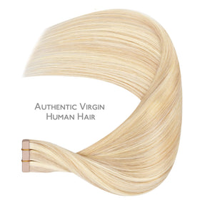 Wennalife Tape in Hair Extensions back view showing length