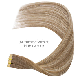 Wennalife Tape in Hair Extensions Balayage Dirty Blonde in natural light