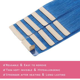 Wennalife Tape in Hair Extensions blue colour swatch